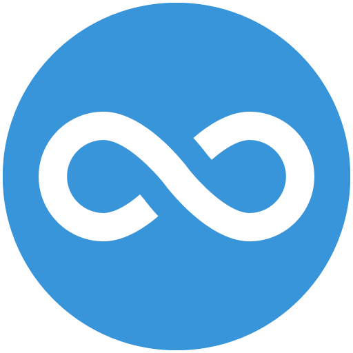 Infinity as drawn by Twitter / X in Twemoji 13.0.2