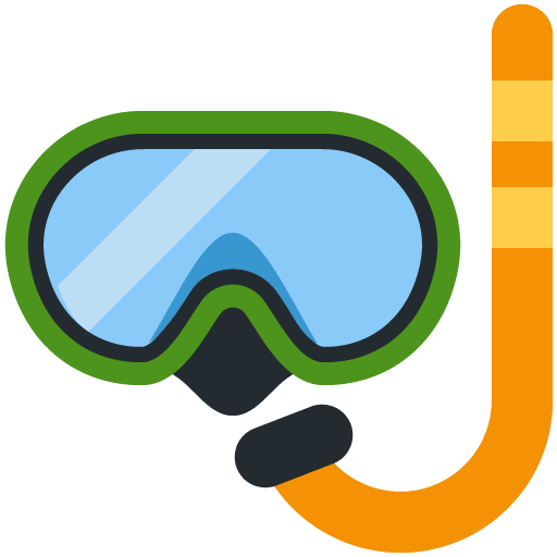 Diving Mask as drawn by Twitter / X in Twemoji 13.0