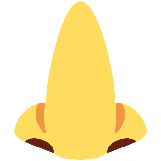 Nose as drawn by Twitter / X in Twemoji 13.1.1