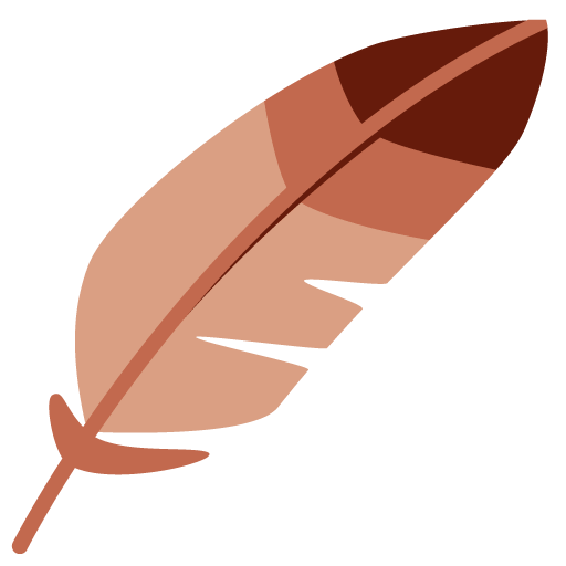 Feather as drawn by Twitter / X in Twemoji 13.1.1