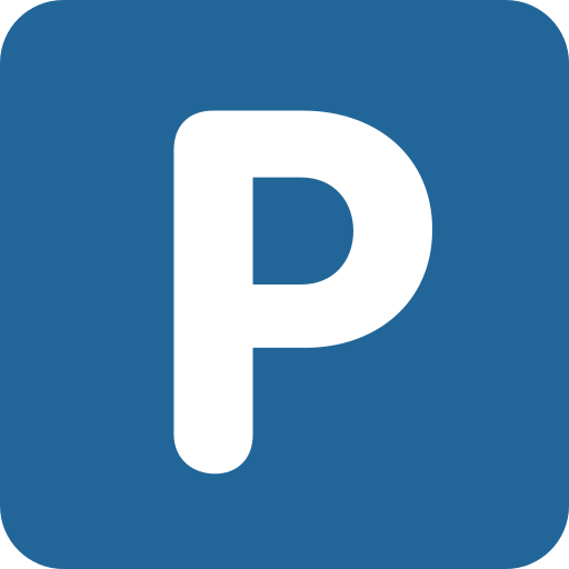 P Button as drawn by Twitter / X in Twemoji 13.1