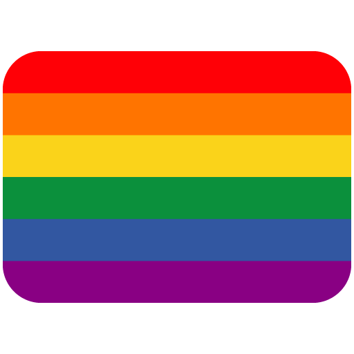 Rainbow Flag as drawn by Twitter / X in Twemoji 14.0