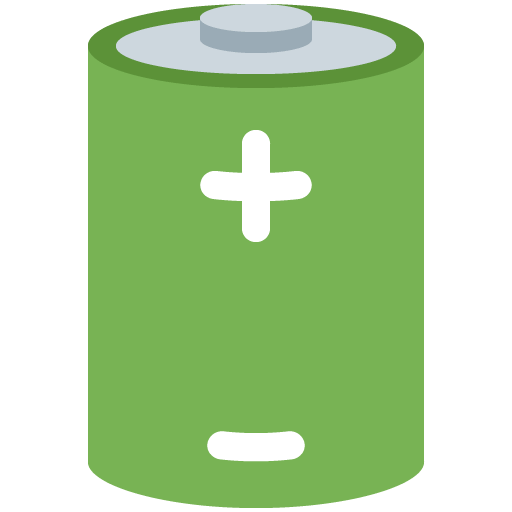Battery as drawn by Twitter / X in Twemoji 14.0