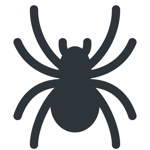 Spider as drawn by Twitter / X in Twemoji 14.0