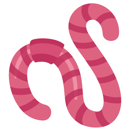 ミミズ as drawn by Twitter / X in Twemoji 14.0