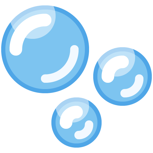 Bubbles as drawn by Twitter / X in Twemoji 14.0