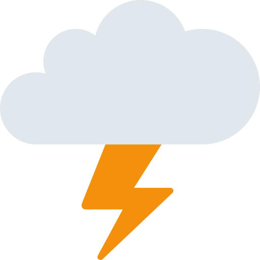 Cloud with Lightning as drawn by Twitter / X in Twemoji 15.0.1