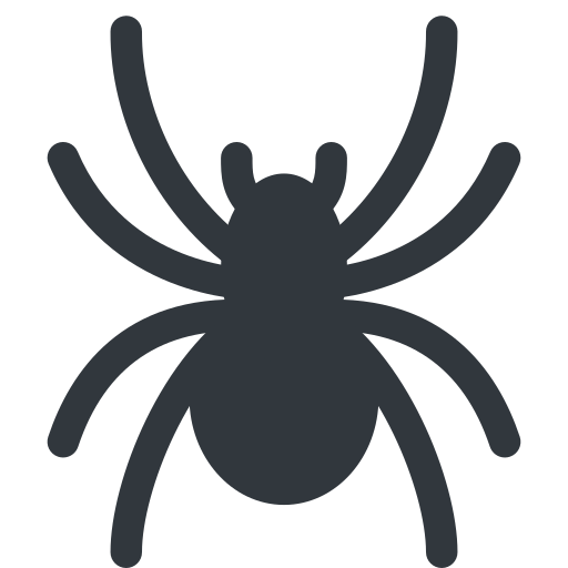 Spider as drawn by Twitter / X in Twemoji 15.0.1