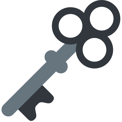 Old Key as drawn by Twitter / X in Twemoji 15.0.1