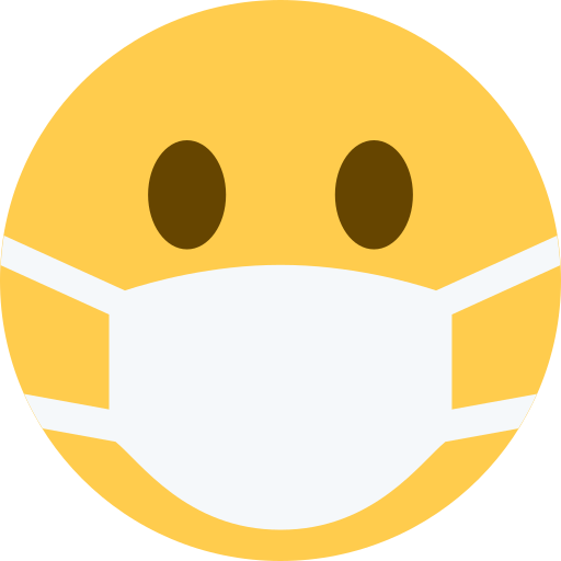 Face with Medical Mask as drawn by Twitter / X in Twemoji 15.0.1