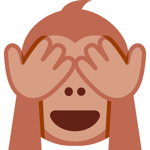 See-No-Evil Monkey as drawn by Twitter / X in Twemoji 15.0.1