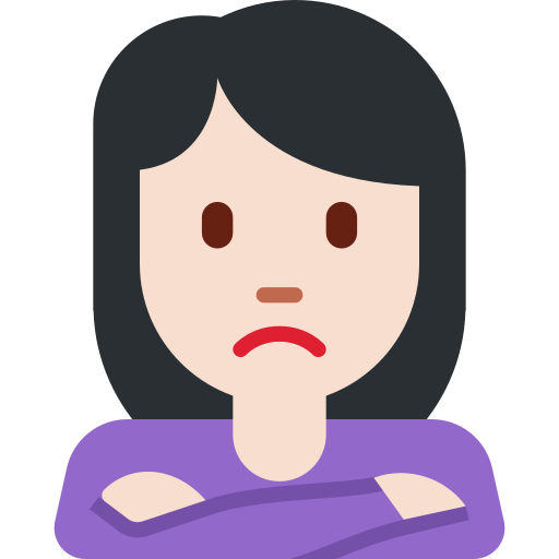 Woman Pouting: Light Skin Tone, the design in this release