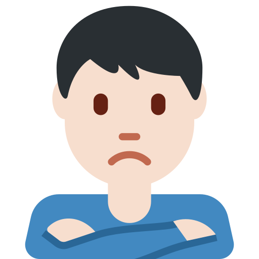 Man Pouting: Light Skin Tone, the design in this release