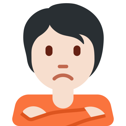 Person Pouting: Light Skin Tone, the design in this release