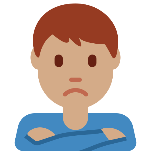 Man Pouting: Medium Skin Tone, the design in this release