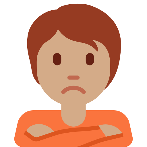 Person Pouting: Medium Skin Tone, the design in this release