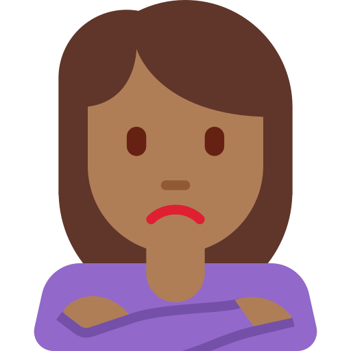 Woman Pouting: Medium-Dark Skin Tone, the design in this release