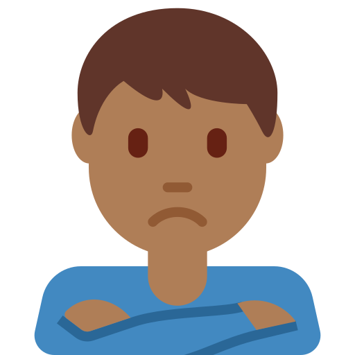 Man Pouting: Medium-Dark Skin Tone, the design in this release