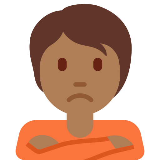 Person Pouting: Medium-Dark Skin Tone, the design in this release