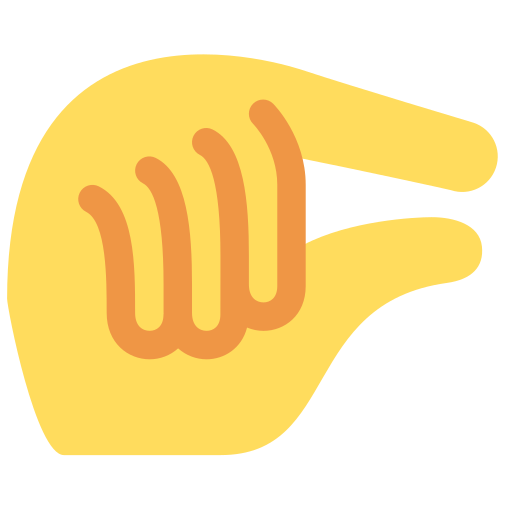 Pinching Hand as drawn by Twitter / X in Twemoji 15.0.1