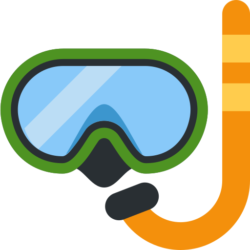 Diving Mask as drawn by Twitter / X in Twemoji 15.0.1