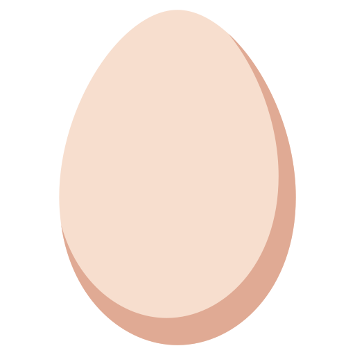 Egg as drawn by Twitter / X in Twemoji 15.0.1