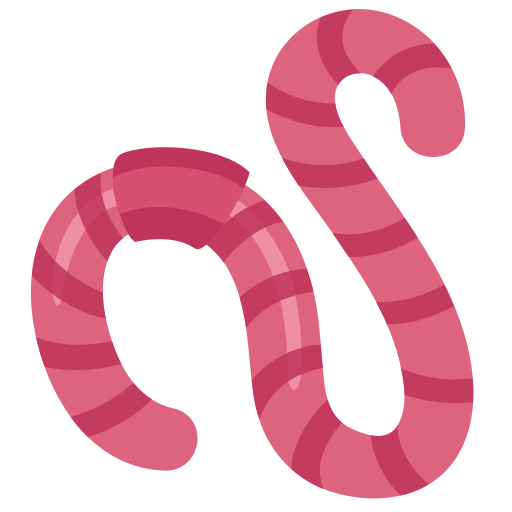 ミミズ as drawn by Twitter / X in Twemoji 15.0.1
