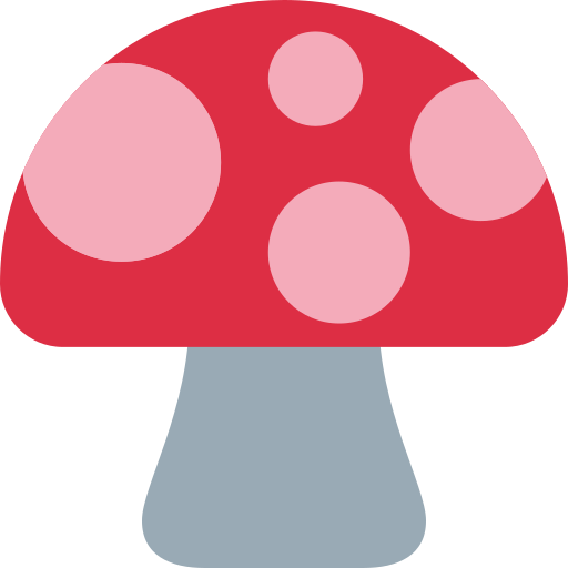 Mushroom as drawn by Twitter / X in Twemoji 15.0.2