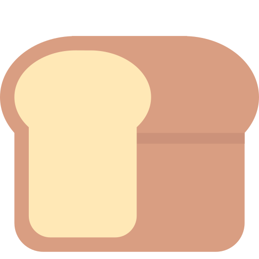 Bread as drawn by Twitter / X in Twemoji 15.0.2