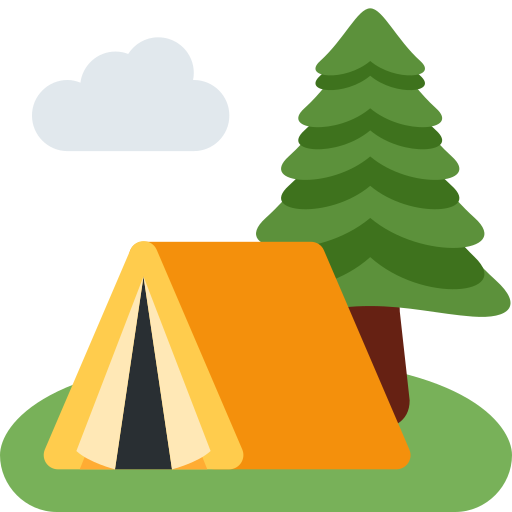 Camping as drawn by Twitter / X in Twemoji 15.0.2
