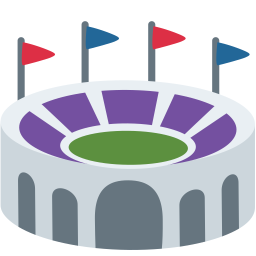 Stadium as drawn by Twitter / X in Twemoji 15.0.2