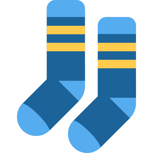 Socks as drawn by Twitter / X in Twemoji 15.0.2