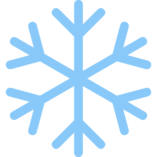 Snowflake as drawn by Twitter / X in Twemoji 15.0.2
