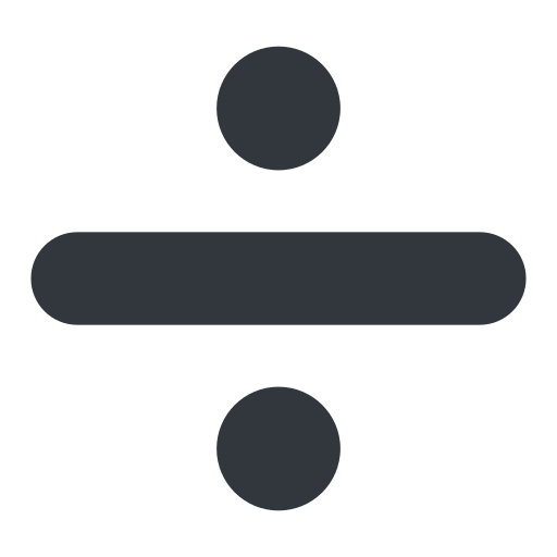 Divide as drawn by Twitter / X in Twemoji 15.0.2