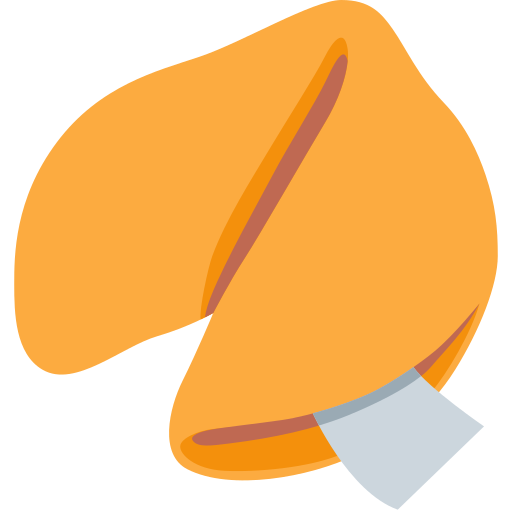 Fortune Cookie as drawn by Twitter / X in Twemoji 15.0.3