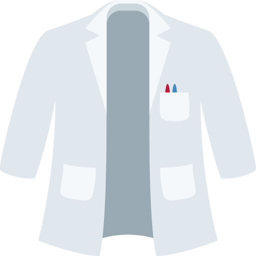 Lab Coat as drawn by Twitter / X in Twemoji 15.0.3