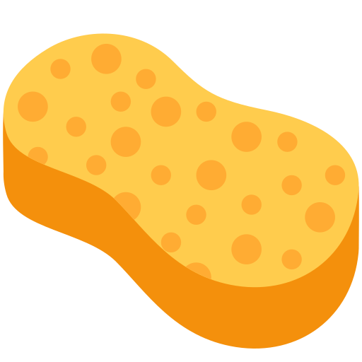 Sponge as drawn by Twitter / X in Twemoji 15.0.3