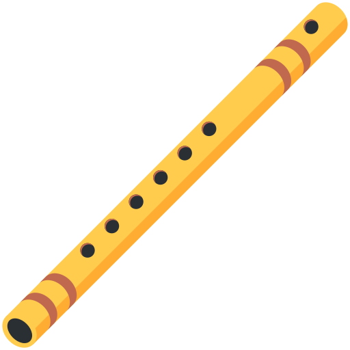 Flute as drawn by Twitter / X in Twemoji 15.0.3
