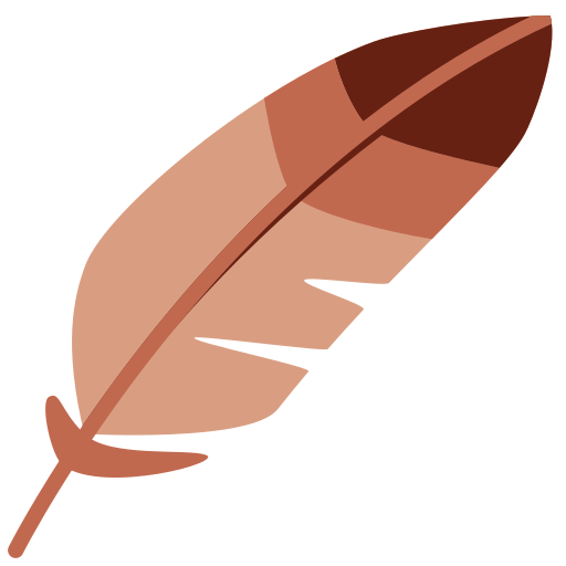Feather as drawn by Twitter / X in Twemoji 15.0.3