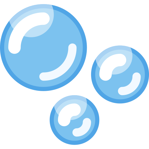 Bubbles as drawn by Twitter / X in Twemoji 15.0.3