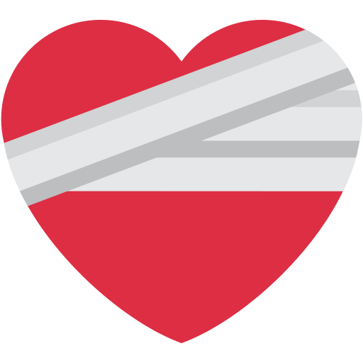 Mending Heart as drawn by Twitter / X in Twemoji 15.0.3