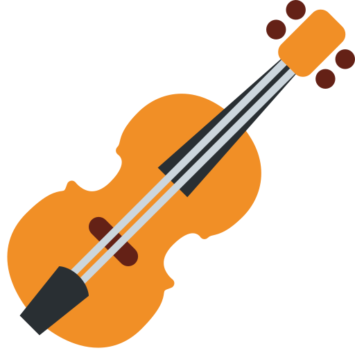 Violin as drawn by Twitter / X in Twemoji 15.0