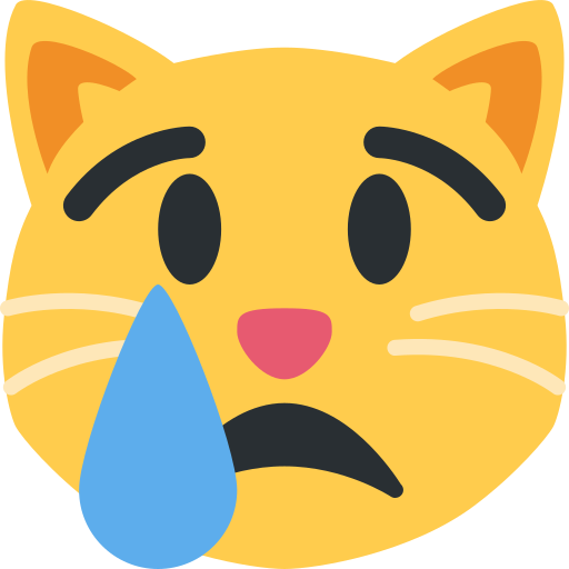 Gato Llorando as drawn by Twitter / X in Twemoji 15.0