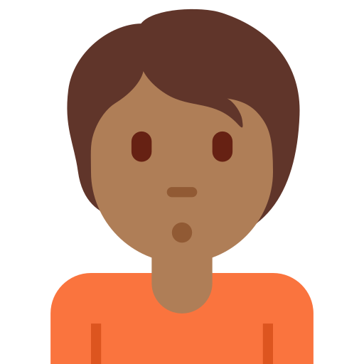 Person Pouting: Medium-Dark Skin Tone, the previous design
