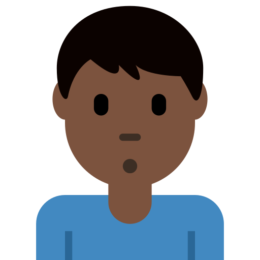 Man Pouting: Dark Skin Tone, the previous design