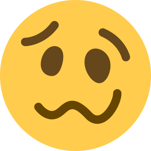 Woozy Face as drawn by Twitter / X in Twemoji 15.0