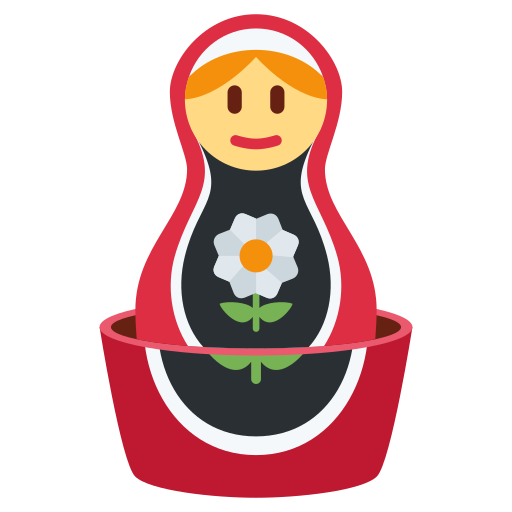 Nesting Dolls as drawn by Twitter / X in Twemoji 15.0