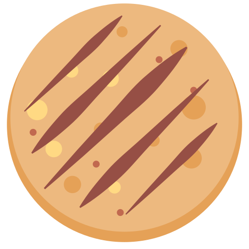Focaccia as drawn by Twitter / X in Twemoji 15.0