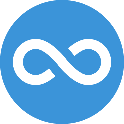 Infinity as drawn by Twitter / X in Twemoji 15.0