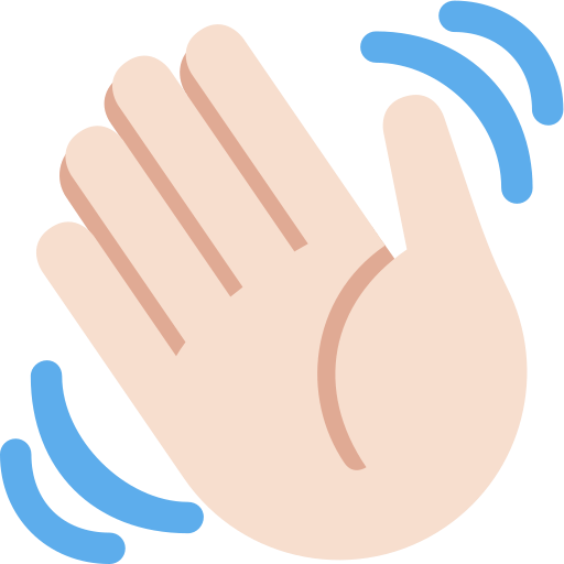 waving hand: light skin tone — Twitter / X